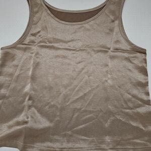 Casual Tan Sleeveless Blouse